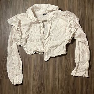 Nastygal cropped white top